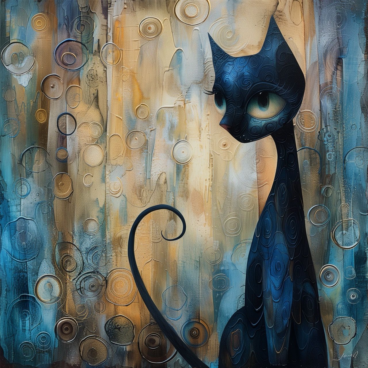Ethereal Blue Gaze Selected for BBC | Blue Based Cats Exhibition